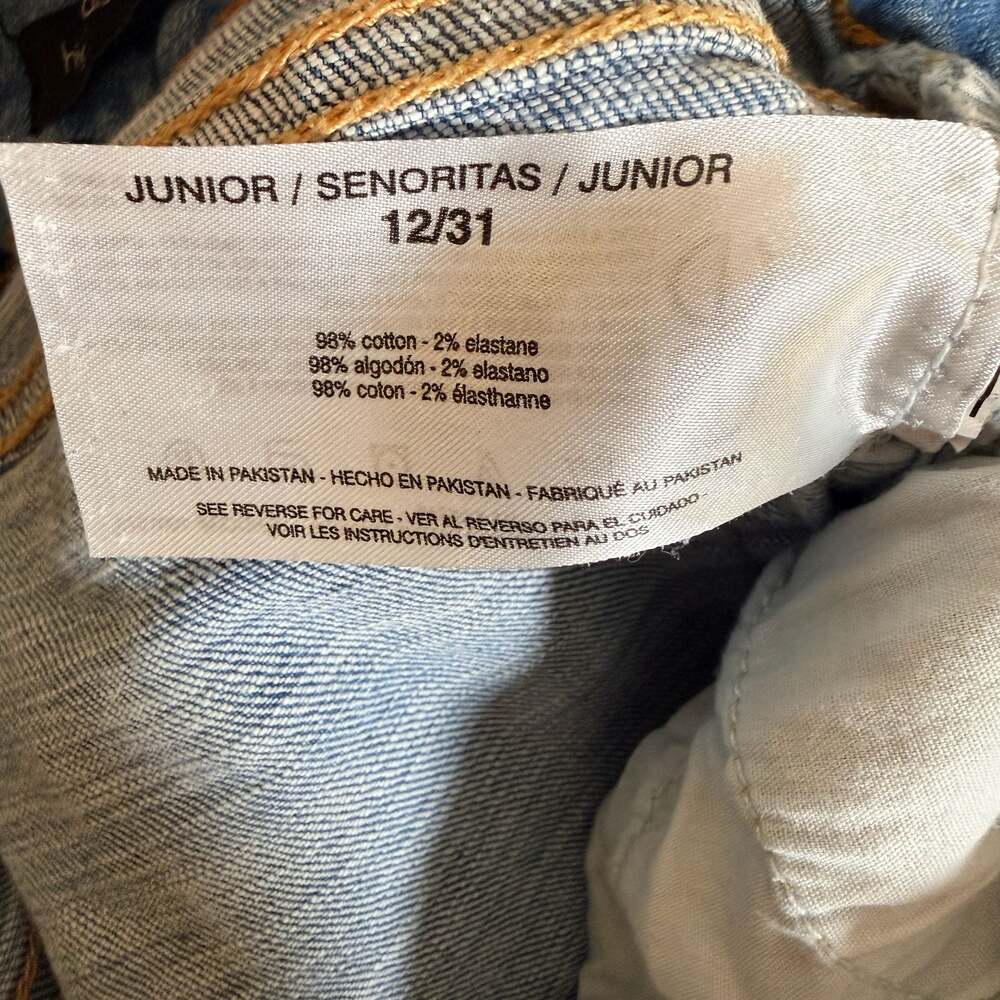 ella moss jeans womens junior size 12/31 high waist straight stretch denim blue - Picture 5 of 6